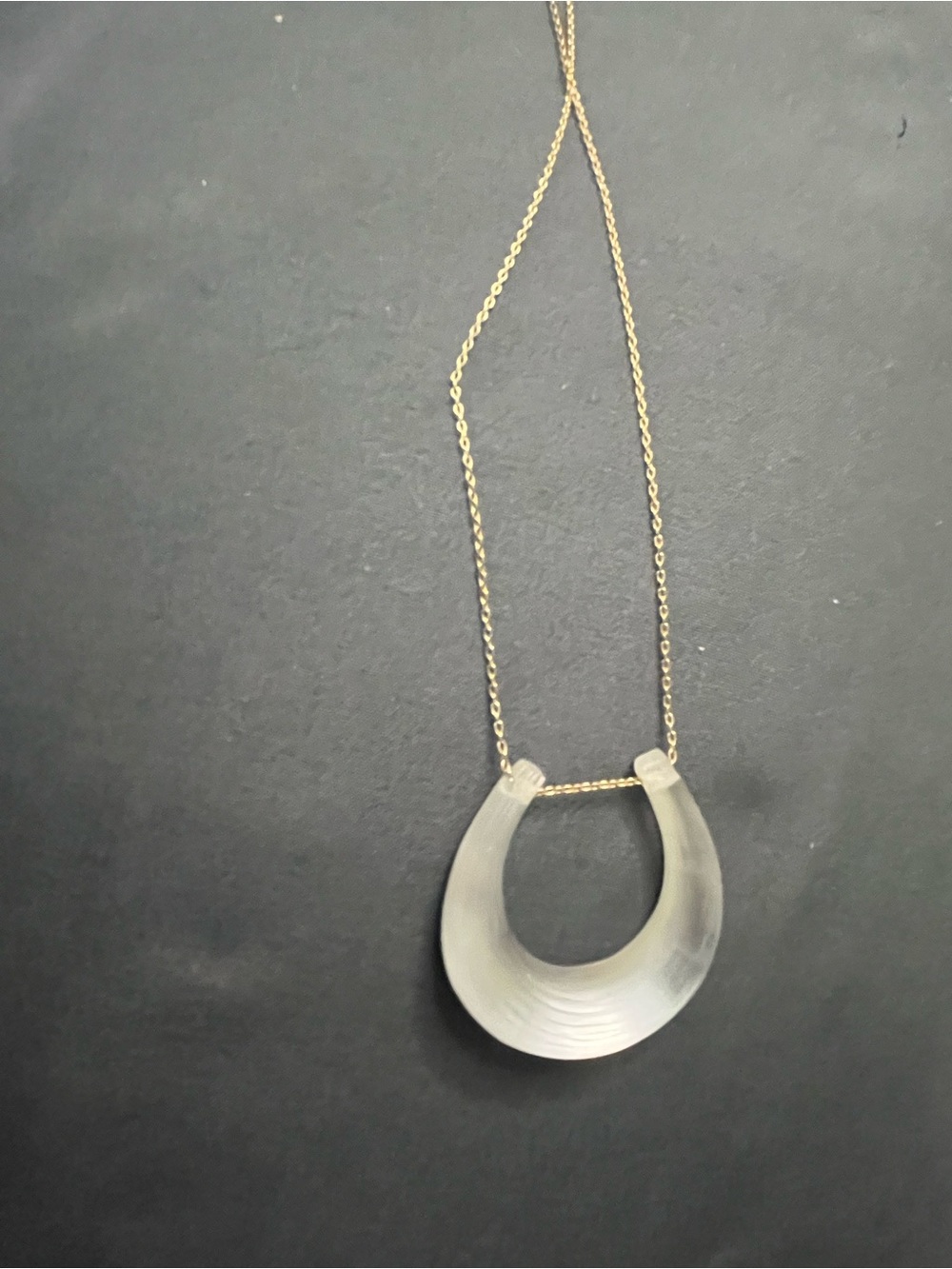 Alexis Bittar Gold Horseshoe Pendant Necklace goldfild - Picture 6 of 6